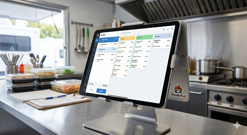 Smokohut Live Order Board on Tablet